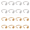 CHGCRAFT 20Pcs 2 Colors 304 Stainless Steel Open Cuff Rings Findings DIY-CA0005-57-1