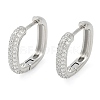 Rack Plating Square Brass Micro Pave Cubic Zirconia Hoop Earrings EJEW-Z059-13P-01-1