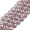 Electroplate Transparent Glass Beads Strands EGLA-N002-46-H04-1