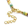 Lampwork Evil Eye & Glass Seed Beaded Necklace Stretch Bracelet SJEW-JS01246-6