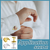 20Pcs Brass Cufflinks Cabochon Settings KK-PH0014-31-5