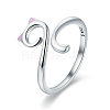Adjustable 925 Sterling Silver Enamel Finger Cuff Rings RJEW-FF0007-19AS-1