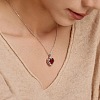 925 Sterling Silver Pendant Necklaces NJEW-L179-03P-3