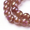 Electroplate Natural Carnelian Beads Strands G-P430-10-D-3
