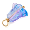 20Pcs Glass Beads Pendants PALLOY-JF03103-5