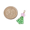Star Transparent Glass Charms PALLOY-JF02751-2