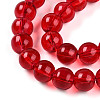Baking Paint Transparent Glass Beads Strands DGLA-N006-8mm-10-3