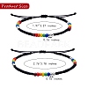 4Pcs 4 Style Glass Seed & 303 Stainless Steel Braided Bead Bracelets and Anklets Set SJEW-SW00003-03-4