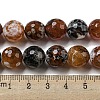 Faceted Natural Fire Crackle Agate Beads Strands G-F447-12mm-N14-5