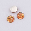 Druzy Resin Cabochons RESI-WH0026-03A-07-1