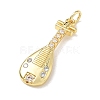 Brass Micro Pave Clear Cubic Zirconia Pendants KK-D289-01G-01-2