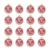 Golden Plated Alloy Enamel Charms X-ENAM-S118-08Y-2