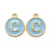 Golden Plated Alloy Enamel Charms ENAM-S118-04C-1
