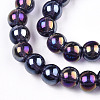 Electroplate Transparent Glass Beads Strands GLAA-T032-T6mm-AB03-2