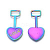 Rainbow Color Alloy Pendants PALLOY-N156-193-NR-3