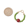5Pcs 5 Colors Natural Carnelian(Dyd & Heated) and Dyed Synthetic Turquoise Pendants PALLOY-JF03191-2