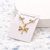 201 Stainless Steel Pendant Necklaces & Stud Earrings Sets FS-WG852B2-12-1