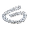 AB Color Plated Transparent Glass Beads Strands EGLA-P051-06A-A-6