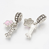 Alloy Rhinestone European Dangle Charms MPDL-Q209-083-2