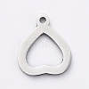 Non-Tarnish 304 Stainless Steel Open Heart Charms LS-STAS-G215-14P-2