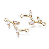 Brass Micro Pave Cubic Zirconia Links Connectors LS-X-KK-S359-156A-RS-3