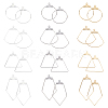24Pcs 12 Style Sector & Ring & Trapezoid & Rhombus 304 Stainless Steel Pendants STAS-UN0027-16-1