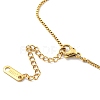 304 Stainless Steel Evil Eye & Chains Tassel Pendant Necklaces for Women NJEW-G101-01G-5