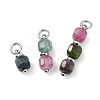 3Pcs 3 Styles Natural Multicolor Tourmaline Beads  Pendants PALLOY-JF05292-02-1