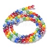 Electroplated Glass Beads Strands GLAA-B013-01F-3