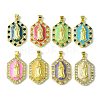 Brass Micro Pave Cubic Zirconia Pendants KK-H472-01G-1