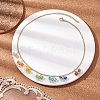 Bohemian Style Stainless Steel Glass Pendant Necklaces for Women NJEW-JN04655-3