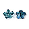 Baking Paint Transparent Glass Bead Caps DGLA-N014-06A-01-2