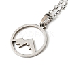 Non-Tarnish 201 Stainless Steel Mountain Pendant Necklace with Cable Chains NJEW-Q317-26P-2