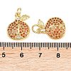 Brass Micro Pave Cubic Zirconia Charms KK-C250-03A-3