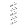 Clear Cubic Zirconia Nose Studs LS-AJEW-PW0005-20A-1