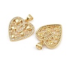 Brass Micro Pave Cubic Zirconia Pendants ZIRC-I367-07G-17-2