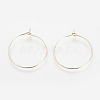 Brass Hoop Earrings X-KK-S327-10KC-1