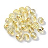Half Plated Glass Beads EGLA-P059-02A-HP03-1