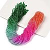 Transparent Painted Glass Beads Strands DGLA-A034-T1mm-A03-1