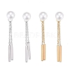 304 Stainless Steel Chain Tassel Earrings EJEW-I248-26-1