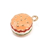 Hamburger Alloy Enamel Charms LS-ENAM-P264-01B-G-3