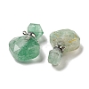 Rhombus Natural Strawberry Quartz Perfume Bottle Pendants G-H241-01F-P-2