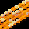 Imitate Austrian Crystal Bicone Frosted Glass Beads Strands EGLA-A039-T6mm-MB23-1