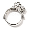 Rotatable Alloy Swivel Open Back Bezel Pendants PALLOY-I223-20P-1