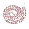 Electroplate Transparent Glass Beads Strands EGLA-N002-26-C01-2