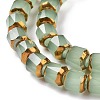 Electroplated Glass Imitation Jade Beads Strands GLAA-P003-C03-4