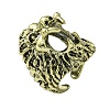 Lion Alloy Open Cuff Rings RJEW-K275-30AB-1