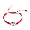6Pcs 6 Style Alloy Hamsa Hand & Resin Evil Eye Braided Bead Bracelets Set BJEW-JB08370-4