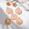 Golden Plated Alloy Enamel Charms X-ENAM-S118-07B-5