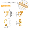 SUPERFINDINGS 48Pcs 4 Style Brass Converters & Screw On Clip-on Earring Findings KK-FH0004-53-2